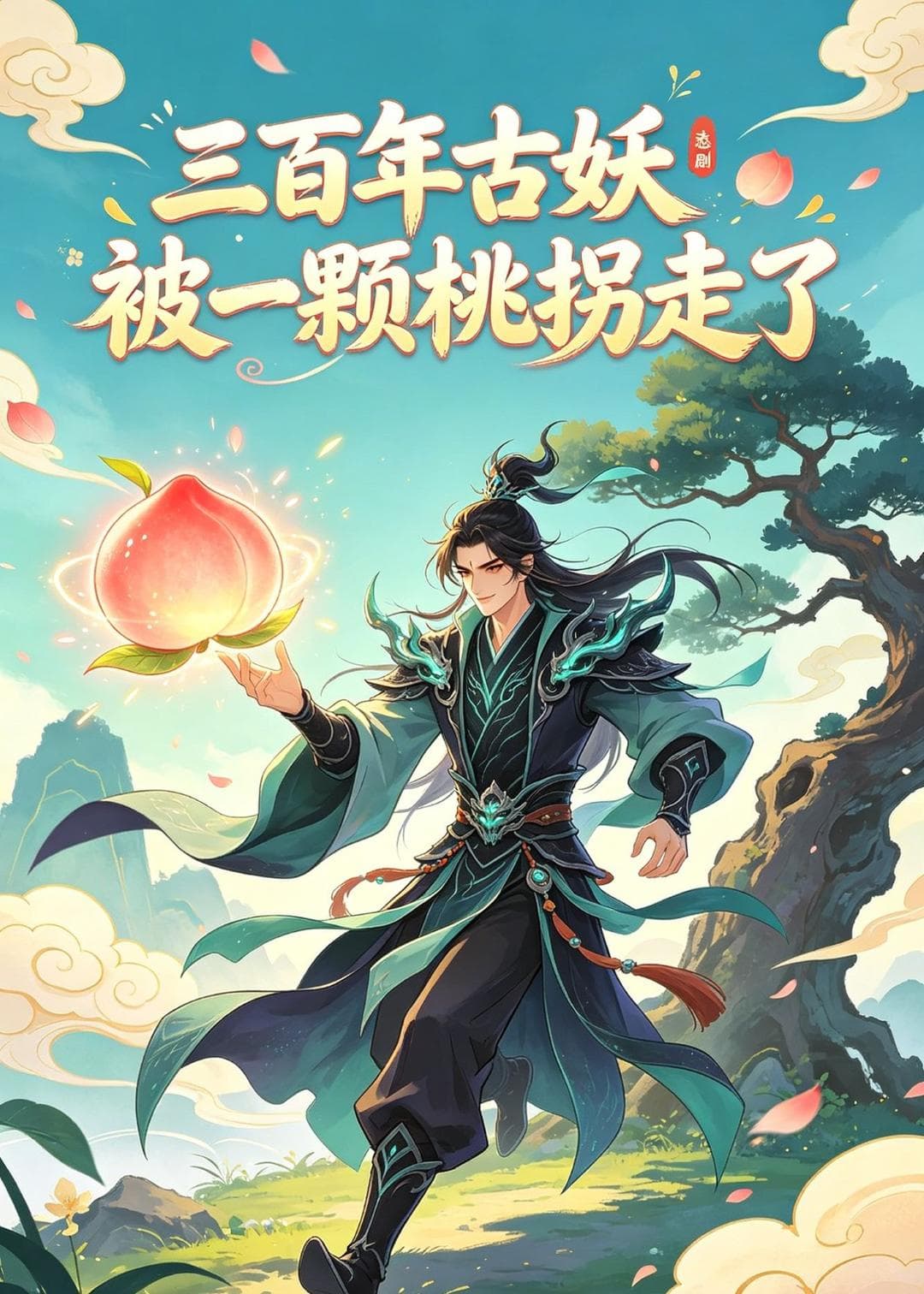 三百年古妖被一颗桃拐走了海报