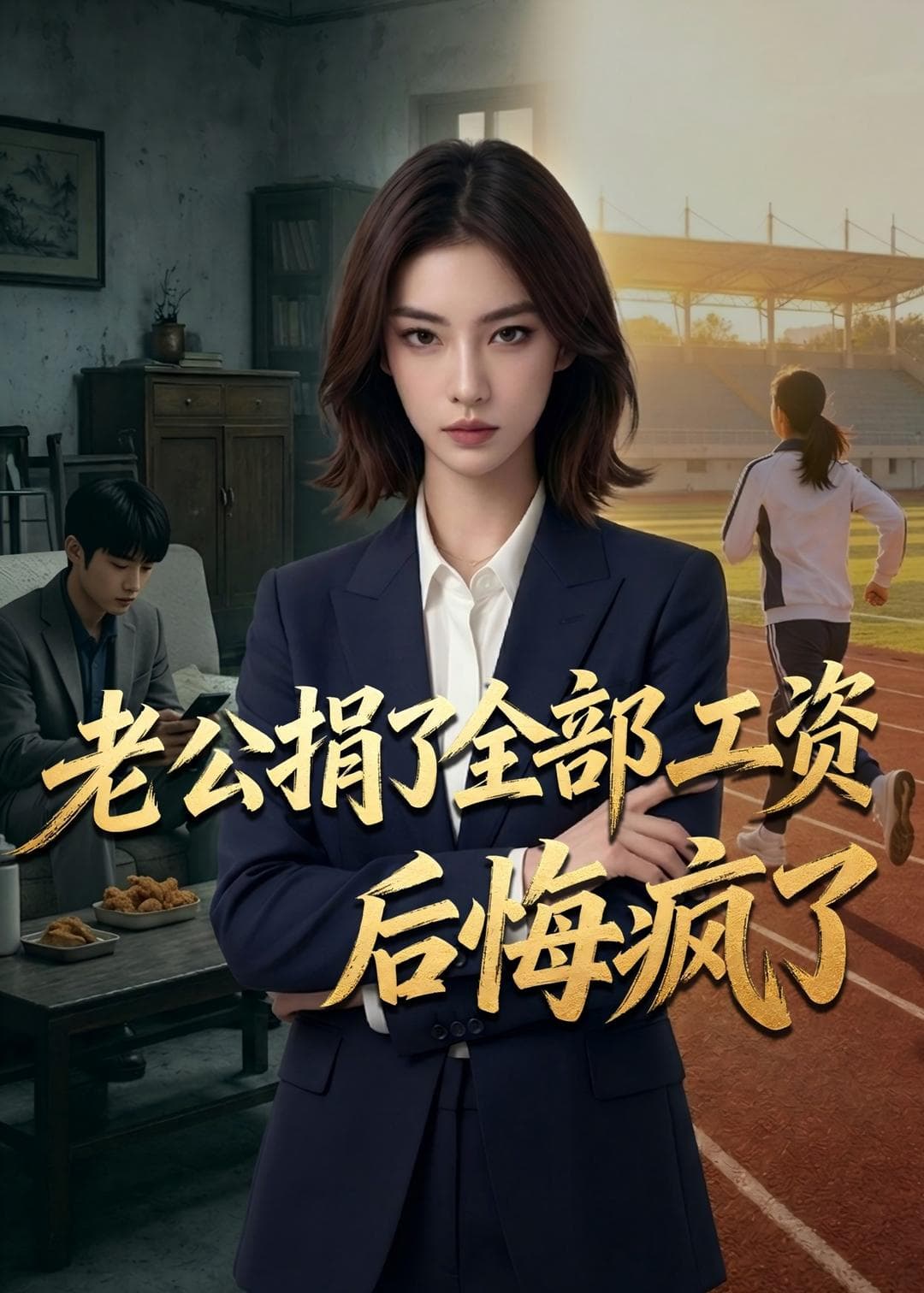 老公捐了全部工资后悔疯了海报