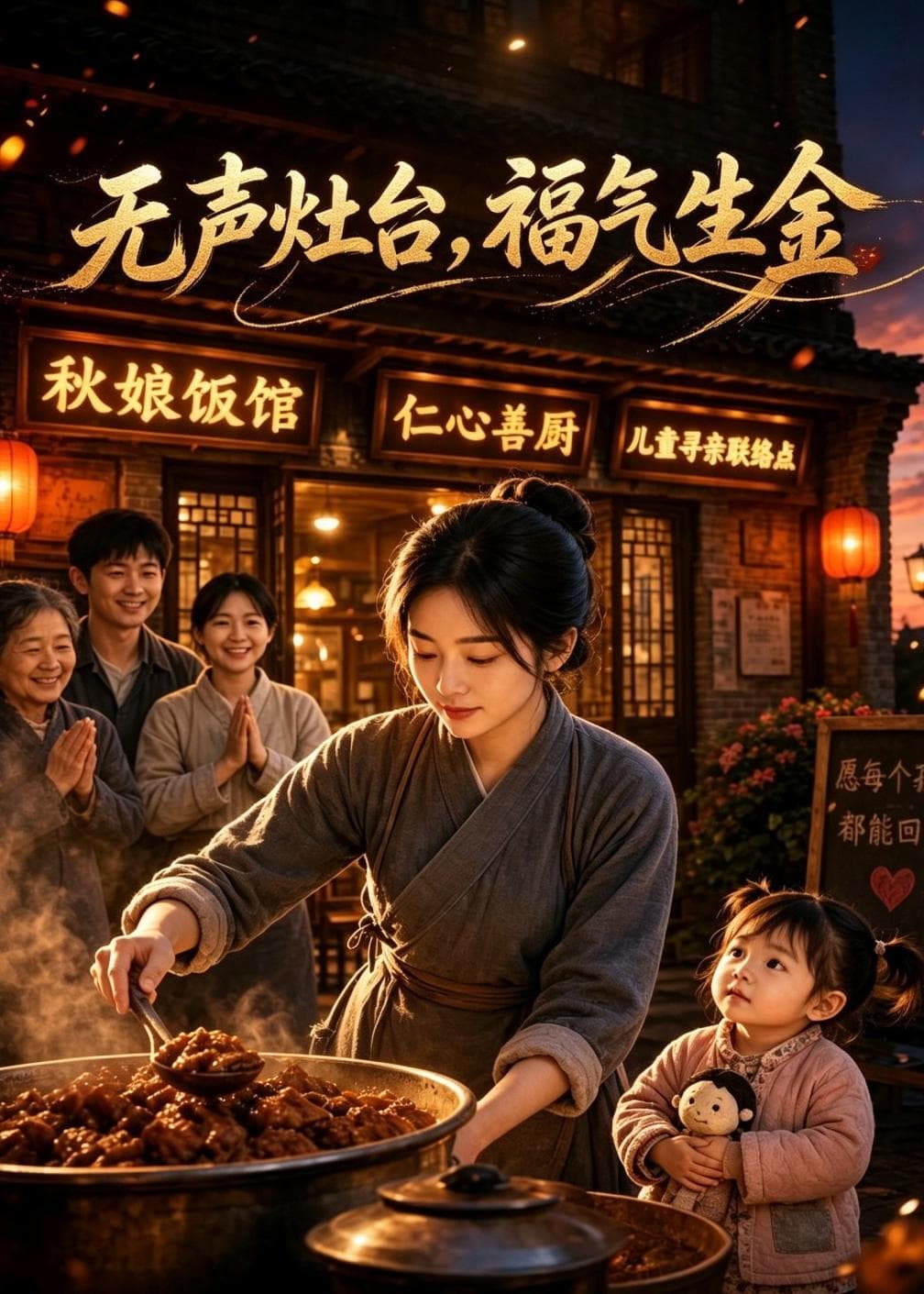 无声灶台，福气生金海报