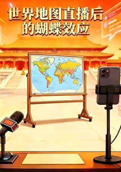 世界地图直播后的效应海报