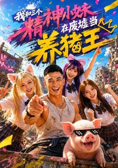 我和三个精神小妹在废墟当养猪王海报