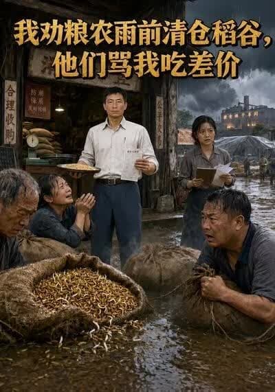 我劝粮农雨前清仓稻谷，他们骂我吃差价海报
