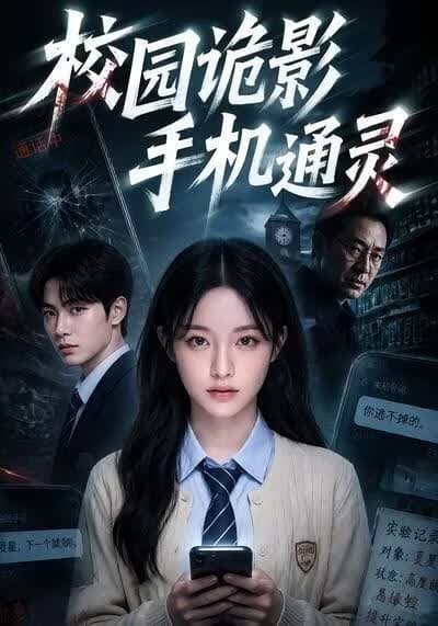 校园诡影手机通灵海报