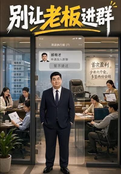 别让老板进群海报