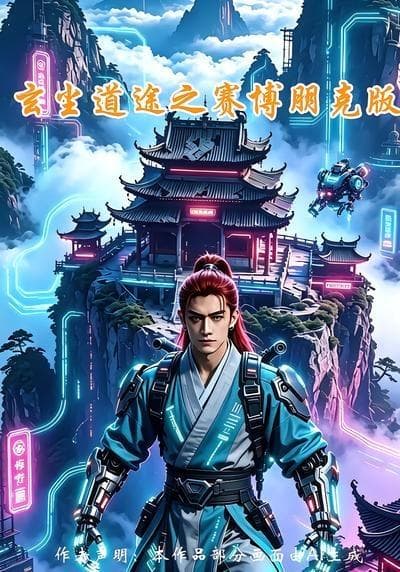 玄尘道途之赛博朋克版海报