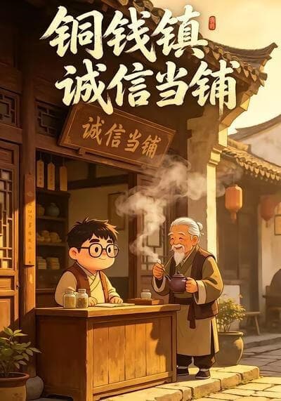 铜钱镇诚信当铺海报